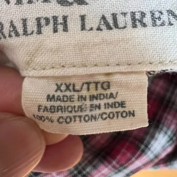 Denim & Supply Ralph Lauren Men's XXL Regular Fit Plaid Button-Down Shirt Preppy - Picture 9 of 12